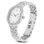 Dextera octagon watch Swiss Made, Metal bracelet, Silver tone, Stainless steel